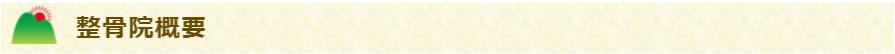 整骨院概要